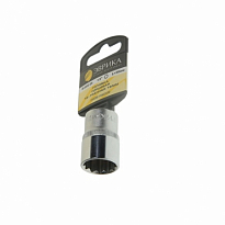 Головка торцевая 19мм 1/2"DR 12-гранная (держатель) ЭВРИКА /1/15